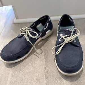 Crocs Classic Boat Shoes 'Blue White' - Size 10